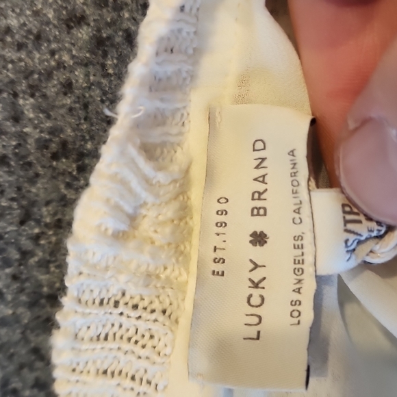 Lucky Brand women's crew neck sweat with split back and under blouse. Size XS - Picture 8 of 9